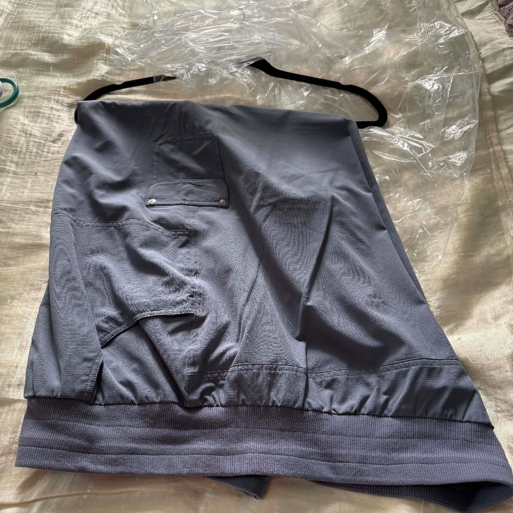 LEGGING, FLAT WAISTBAND, DARK GREY, SIZE 4X, ELASTIC WAIST, POCKETS, PULL ON,